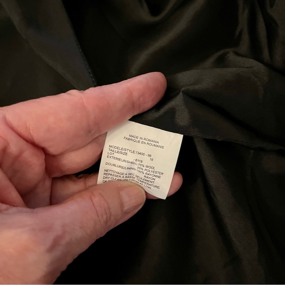 Classic Wool Blend Spring Coat, Sz L - Picture 12 of 12